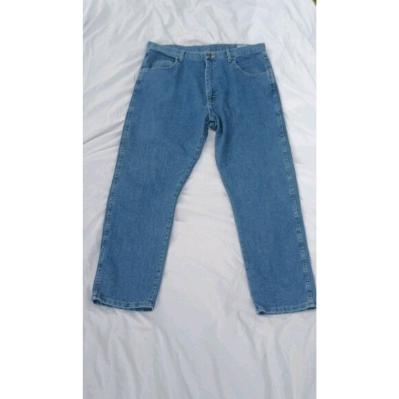 Wrangler Rugged Wear Men 40x32 Cowboy Cut Denim Jeans Western Ranch Straight - Picture 2 of 7